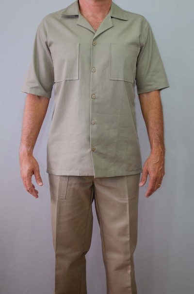 Camisa e calça de Brim para serviços Gerais caqui